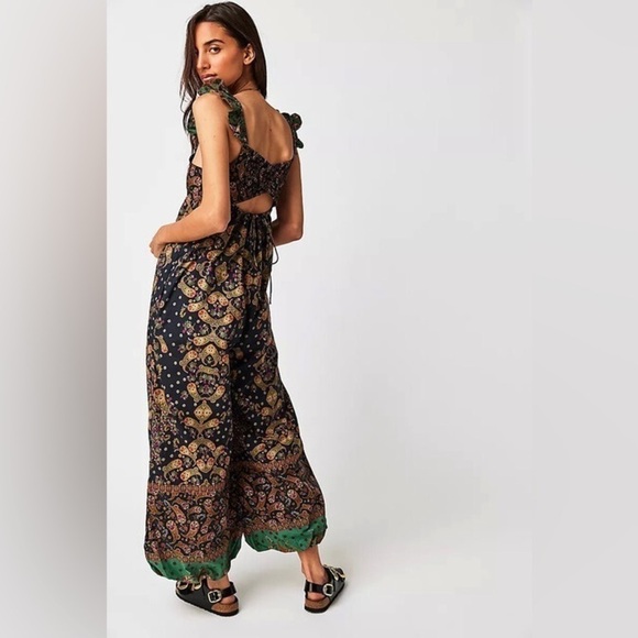 FREE PEOPLE Bali Albright Dark Combo Jumpsuit - Picture 10 of 11